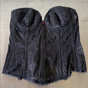Vintage Union Made Black Lace Bustier Corset Top❤️